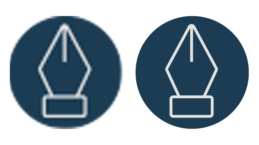 rasterimuotoinen logo vs vektoroitu logo